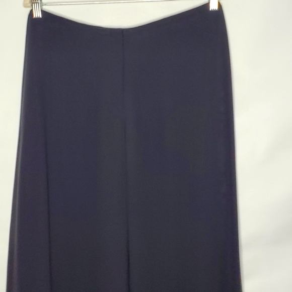 Eileen Fisher Silk Georgette Crepe Luxe Trousers Size XL Black Zip Fly Pants NEW - Picture 5 of 14